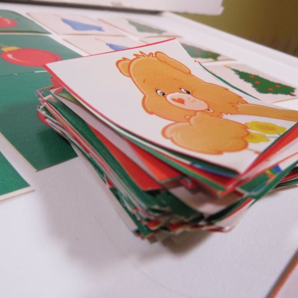 Care Bear wrapping paper squares 2 1/4 x 2ish (back of wrapping paper is white) - Picture 11 of 11